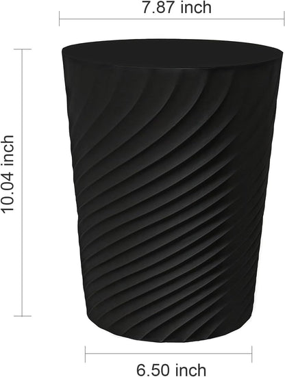 1.8 Gallon Small Trash Can Wastebasket Recycling Bin Slim Profile for Compact Spaces Bathroom, Office, Bedroom, Kitchen (1.8 Gallon, Black)