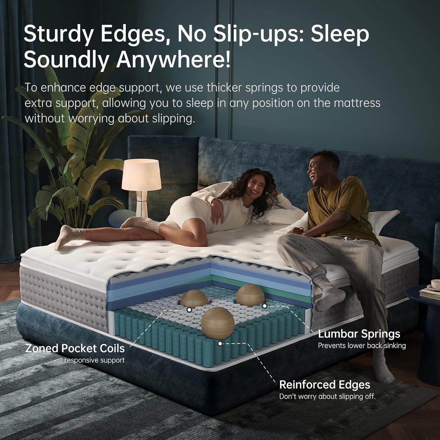 Queen Size Mattress 12 Inch, Medium Soft Hybrid with Memory Foam& Individually Wrapped Pocket Coils for Support,Certipur-Us Certified,Fiberglass-Free