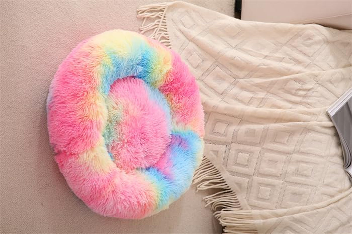 Small Dog Bed Cat Bed Donut Kitten Beds Dog Sofa Small Sofa Puppy Bed Cute Bed Cat Pet for 3Kg Pet Donut Bed