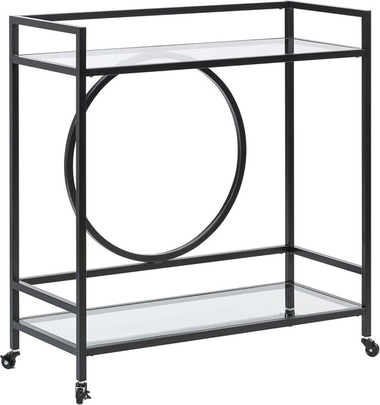 International Lux Bar Cart, Black Finish