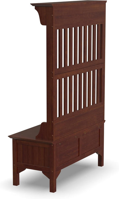 General Line Cherry Hall Tree with Bench