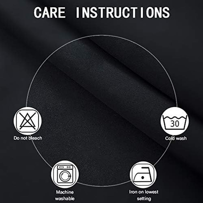 Blackout Curtains 52 X 84 Inches Long Black Curtains Set of 2 Panels Thermal Insulated Room Darkening Curtains for Bedroom