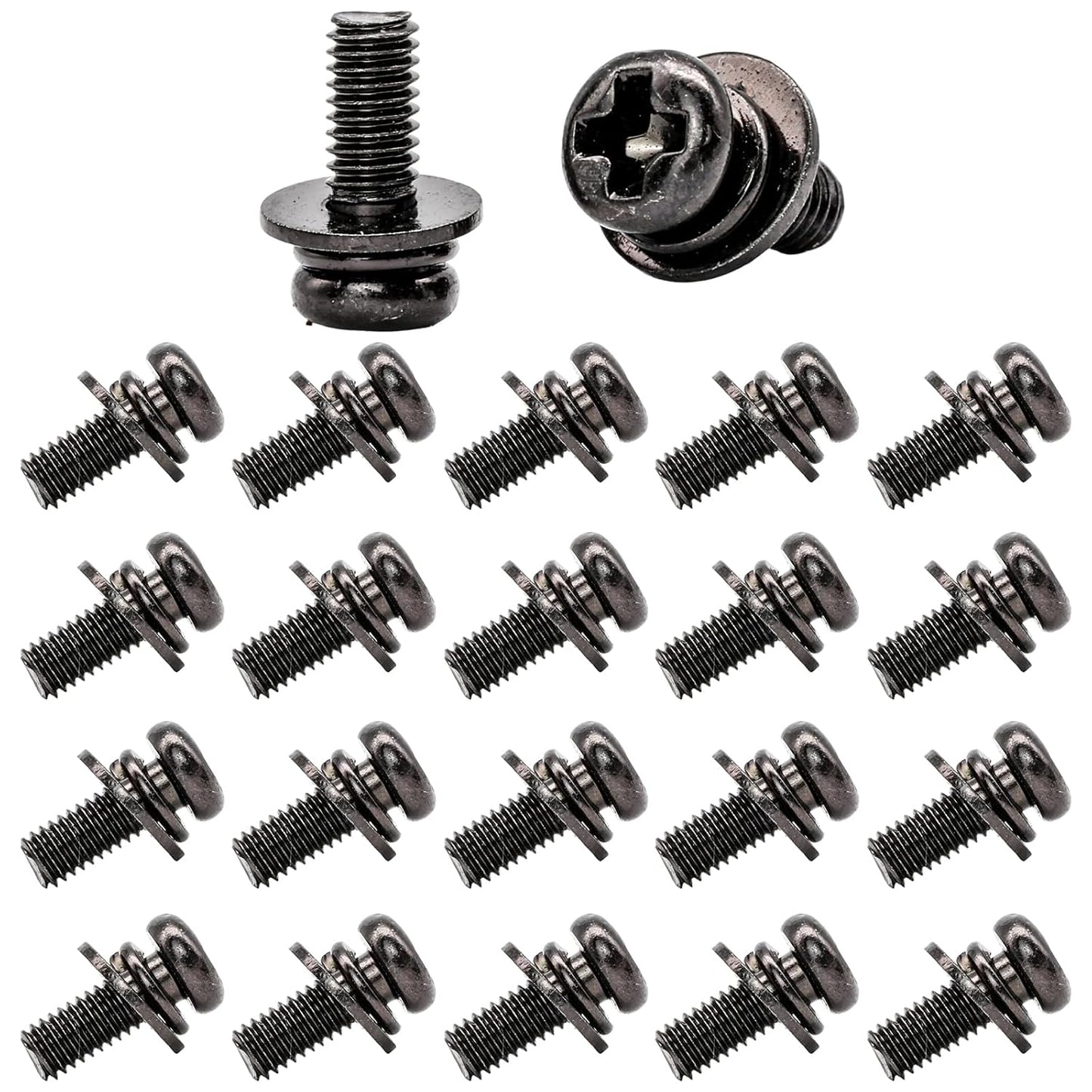 20 PCS Vesa Screws, VESA Compatible M4X10Mm Tv/Monitor Wall Mount Screws for 75X75Mm and 100X100Mm Brackets. Phillips Head M4 X 10Mm Black with Washers