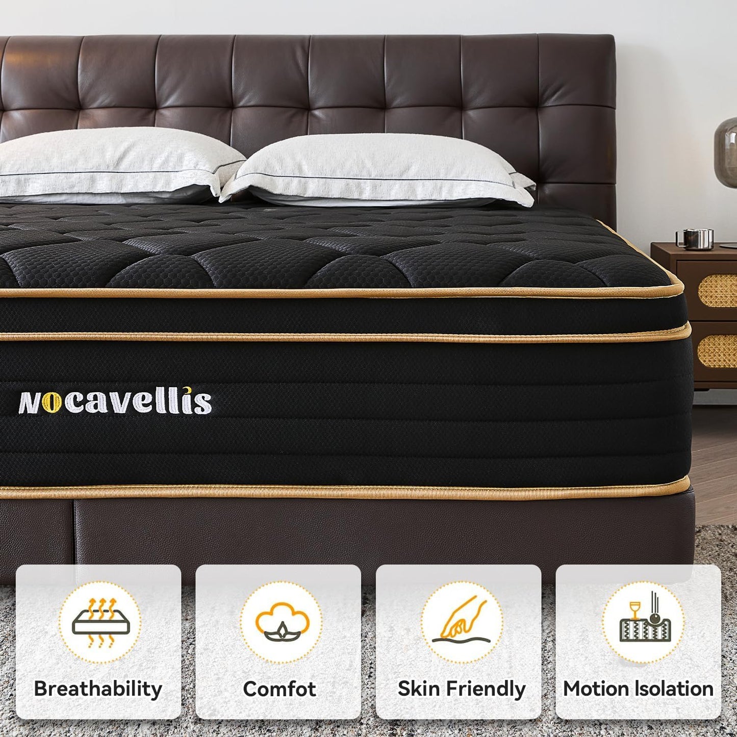 Twin Mattress 10 Inch Twin Size Mattresses in a Box Spring Hybrid Twin Bed Memory Foam Mattress Comfort Breathable Fabric Cooling Gel Pressure Relief, Medium Firm