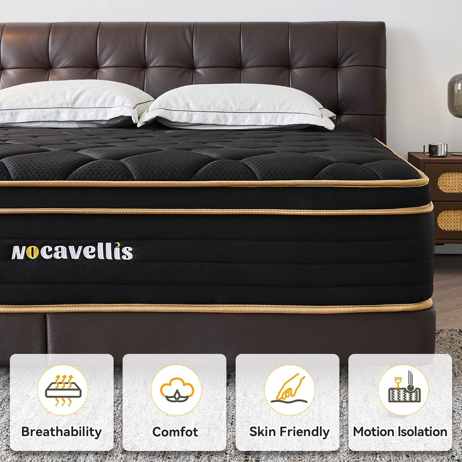 Twin Mattress 10 Inch Twin Size Mattresses in a Box Spring Hybrid Twin Bed Memory Foam Mattress Comfort Breathable Fabric Cooling Gel Pressure Relief, Medium Firm