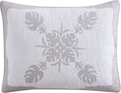 Tommy Bahama - King Sham, Cotton Bedding with Envelope Closure, Breathable Bedding Set (Molokai Grey)