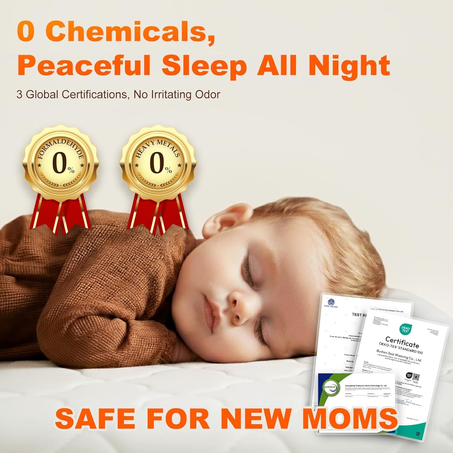 3" Dual-Sided Portable Mini Crib Mattress, Pack and Play Mattress Fits All Mini & Portable Cribs, Soft Memory Foam Baby Playpen Mattresses with Waterproof/Machine Washable Cover - 38"X26"×3"