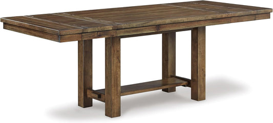 Moriville Farmhouse 36” X 30” Dining Extension Table, Seats up to 8, Brown