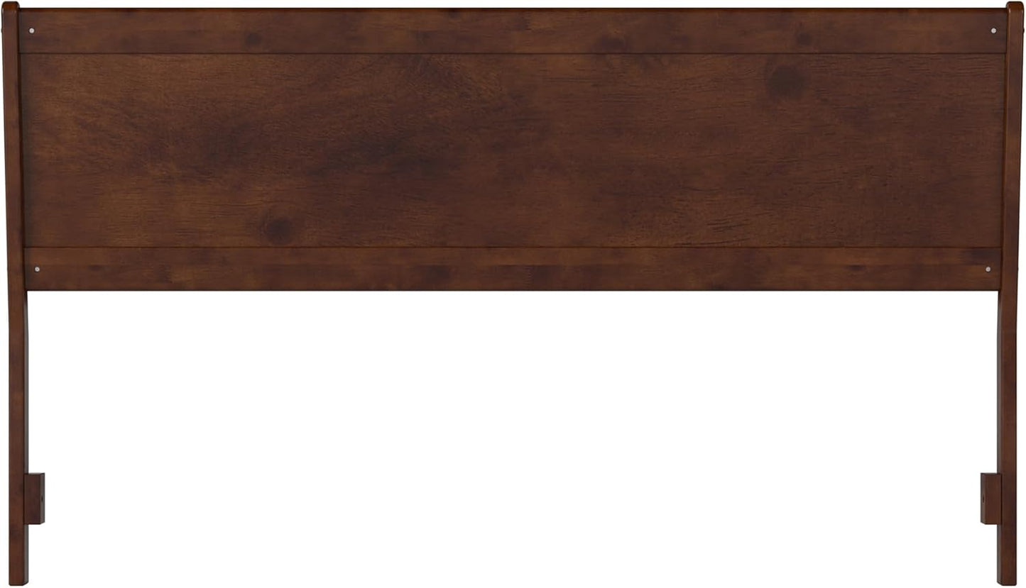 , Casanova King Solid Wood Panel Headboard, Walnut