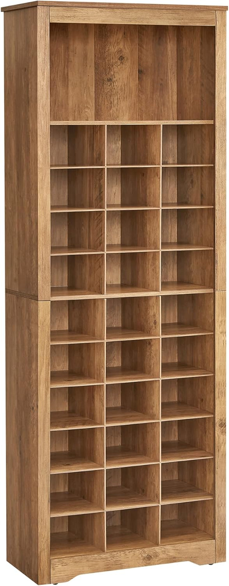 Shoe Storage Cabinet, 10 Tier Shoe Rack Organizer, Holds up to 30 Pairs of Shoes, for Entryway Bedroom, 12.6 X 24.8 X 73.6 Inches, Rustic Walnut ULBS273T41