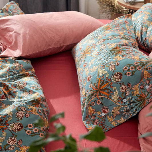 Soft Cotton Vintage Floral Pattern 2 Piece King Size Pillow Cases 20 X 36 Inches Set of 2 (King, 3902-Pillowcases)