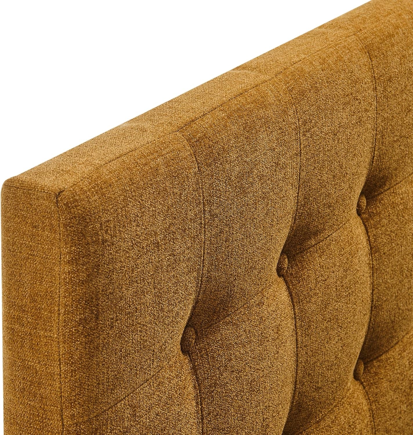 Emily King Size Fabric Headboard in Copper - Linen-Like Upholstery with Button Tufting and 7 Adjustable Height Positions