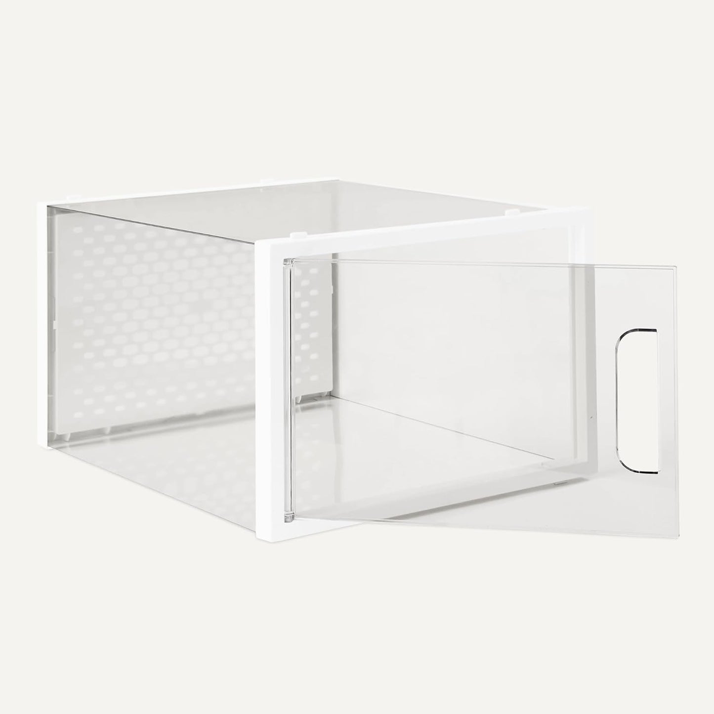 Stackable and Foldable Clear Shoe Storage Organizer Box, Large, Pack of 12