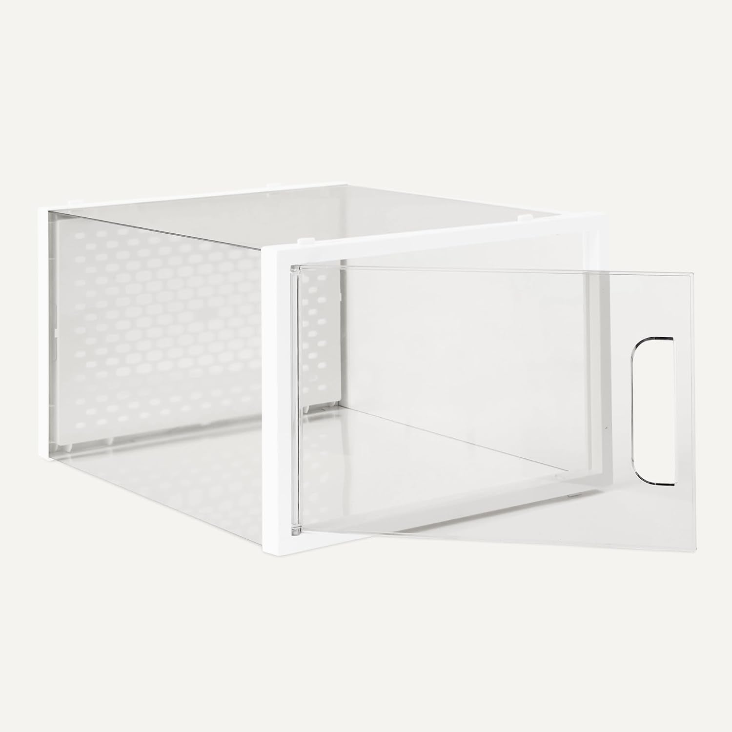 Stackable and Foldable Clear Shoe Storage Organizer Box, Large, Pack of 12