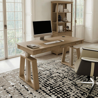 Standing Desk,60X26 Executive Desk with 3 Drawer Adjustable Height Electric Desk Home Office Computer Desk Modern Workstation with Memory Controller