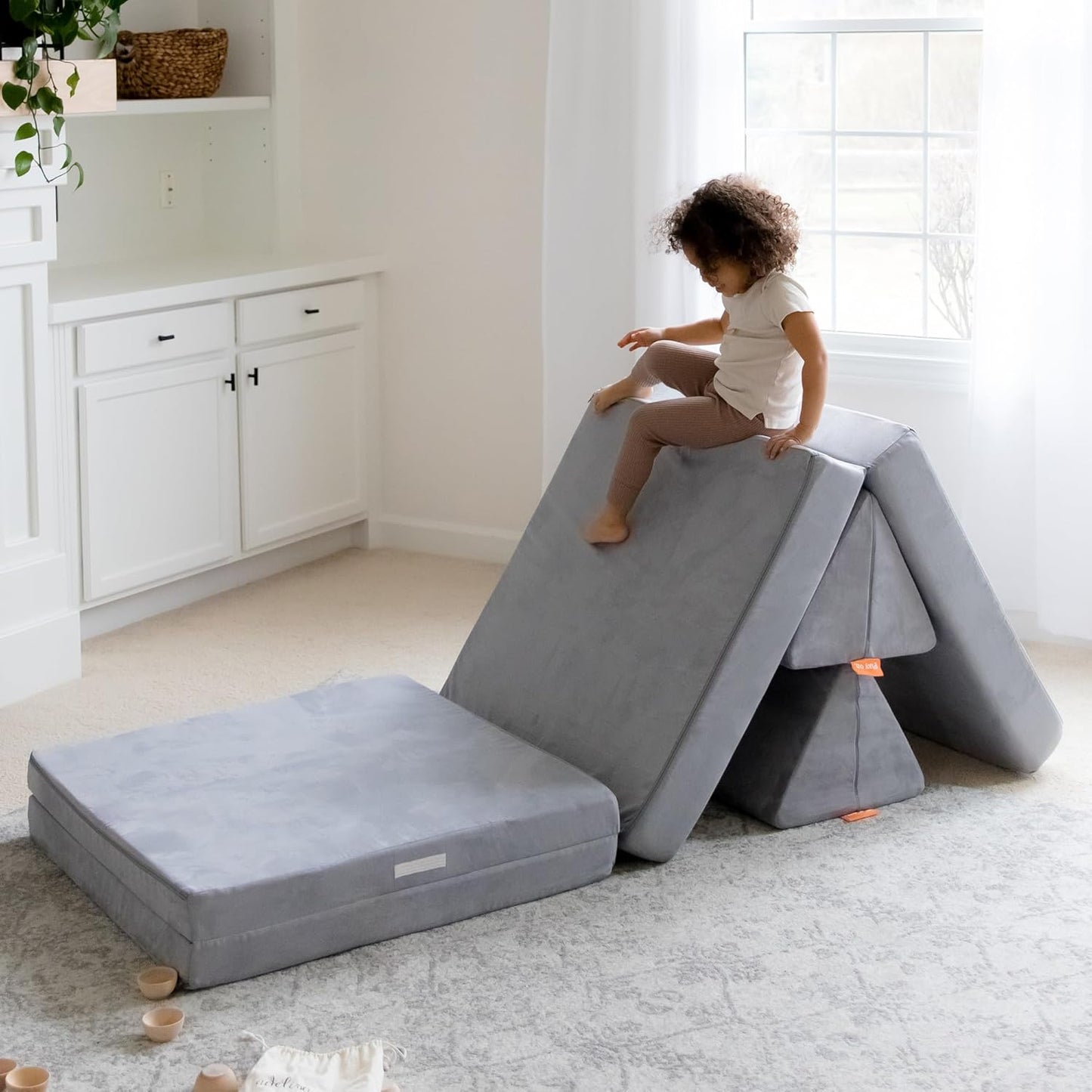 - the Original Play Couch for Kids - Modular Foam Children'S Sofa for Playroom, Imagination, & Creative Open Ended Play - Washable & Convertible Playroom Furniture, Lemonade