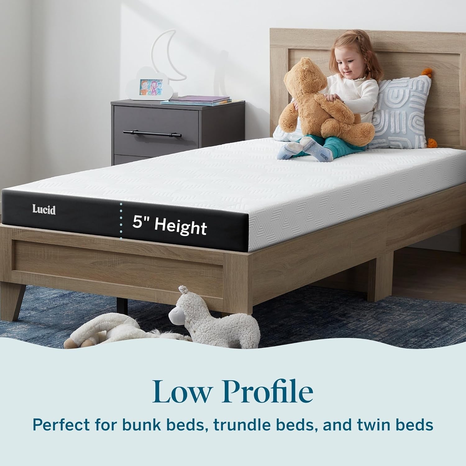 5 Inch Gel Memory Foam Mattress - Firm Feel - Gel Infusion - Memory Foam Infused with Bamboo Charcoal - Breathable Cover - Twin