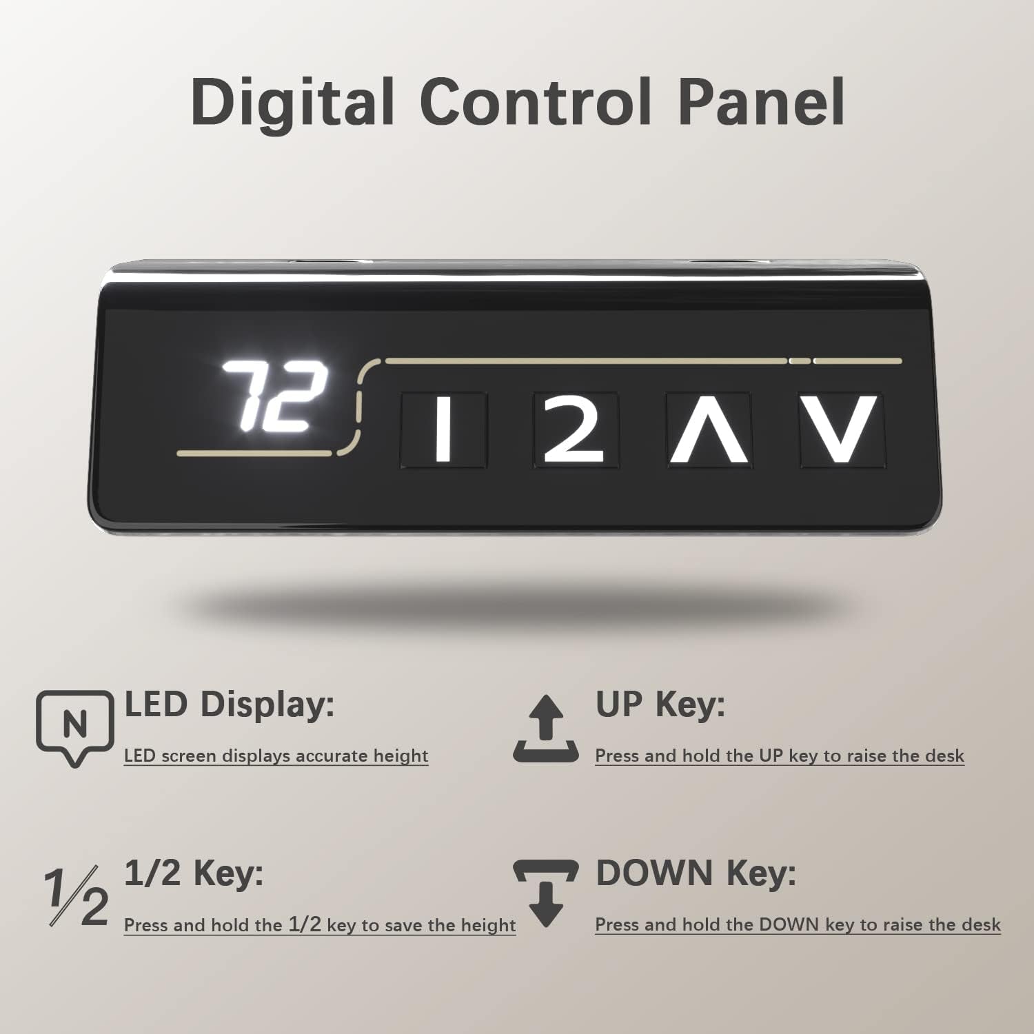 Electric Height Adjustable Standing Desk Large 40 X 24 Inches Sit Stand up Desk Home Office Computer Desk Memory Preset with T-Shaped Metal Bracket, Black