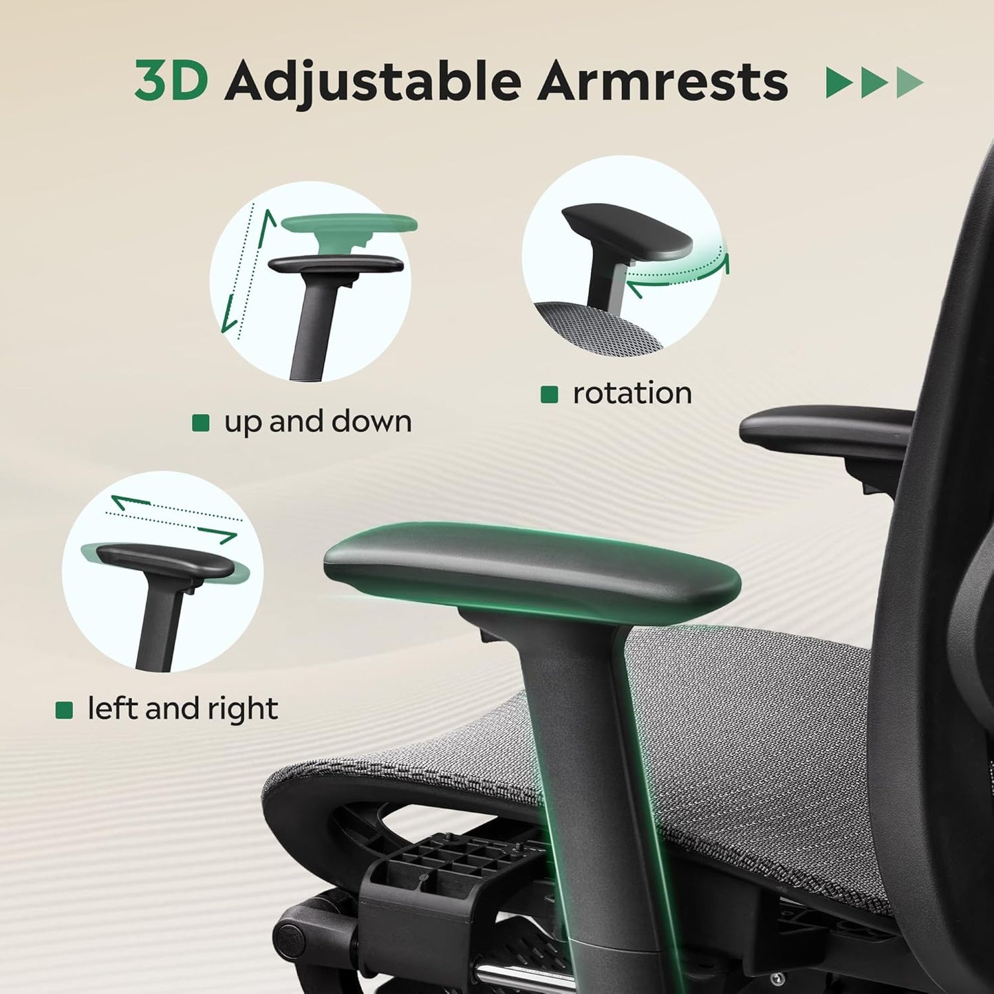Ergonomic Mesh Office Desk Chair, Retractable Footrest and Adjustable Lumbar Support, Comfy High Back Reclining Computer Gaming Chair, Tilt Function, Heavy Duty, SGS Class 4 Gas Lift, Grey
