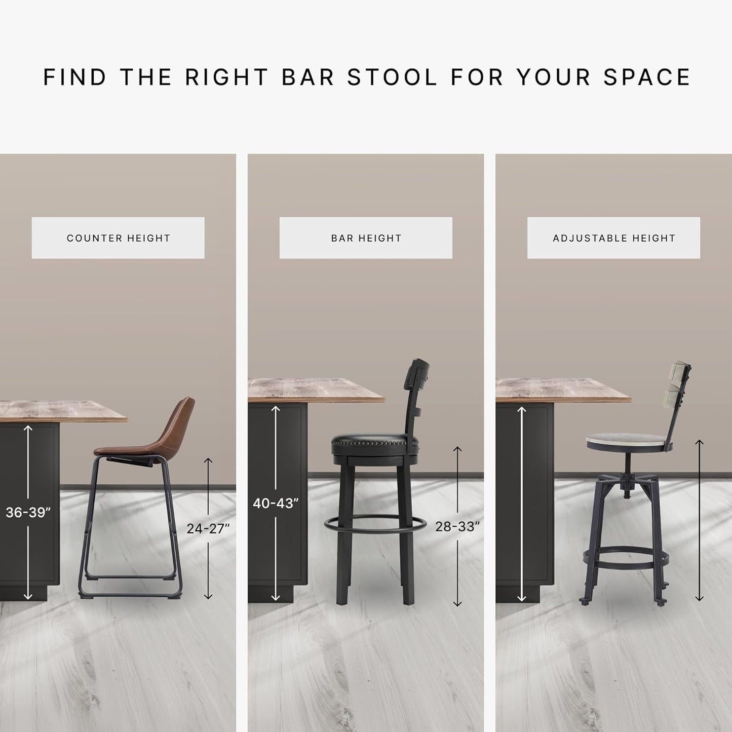 Bridson 5 Piece Counter Height Dining Room Set, Includes Table & 4 Bar Stools, Gray