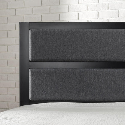 Modern Studio Upholstered Metal Headboard, Full