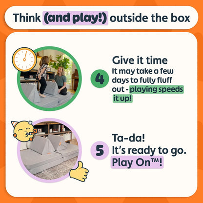 - the Original Play Couch for Kids - Modular Foam Children'S Sofa for Playroom, Imagination, & Creative Open Ended Play - Washable & Convertible Playroom Furniture, Koala