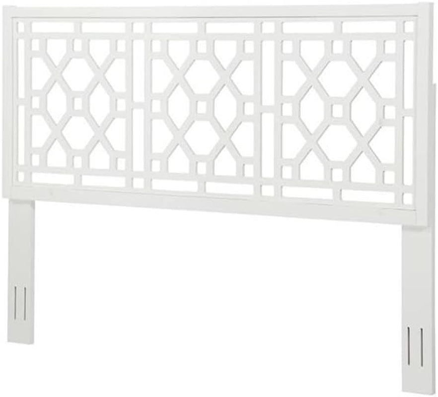 Thomas Chippendale White Wood Headboard - King
