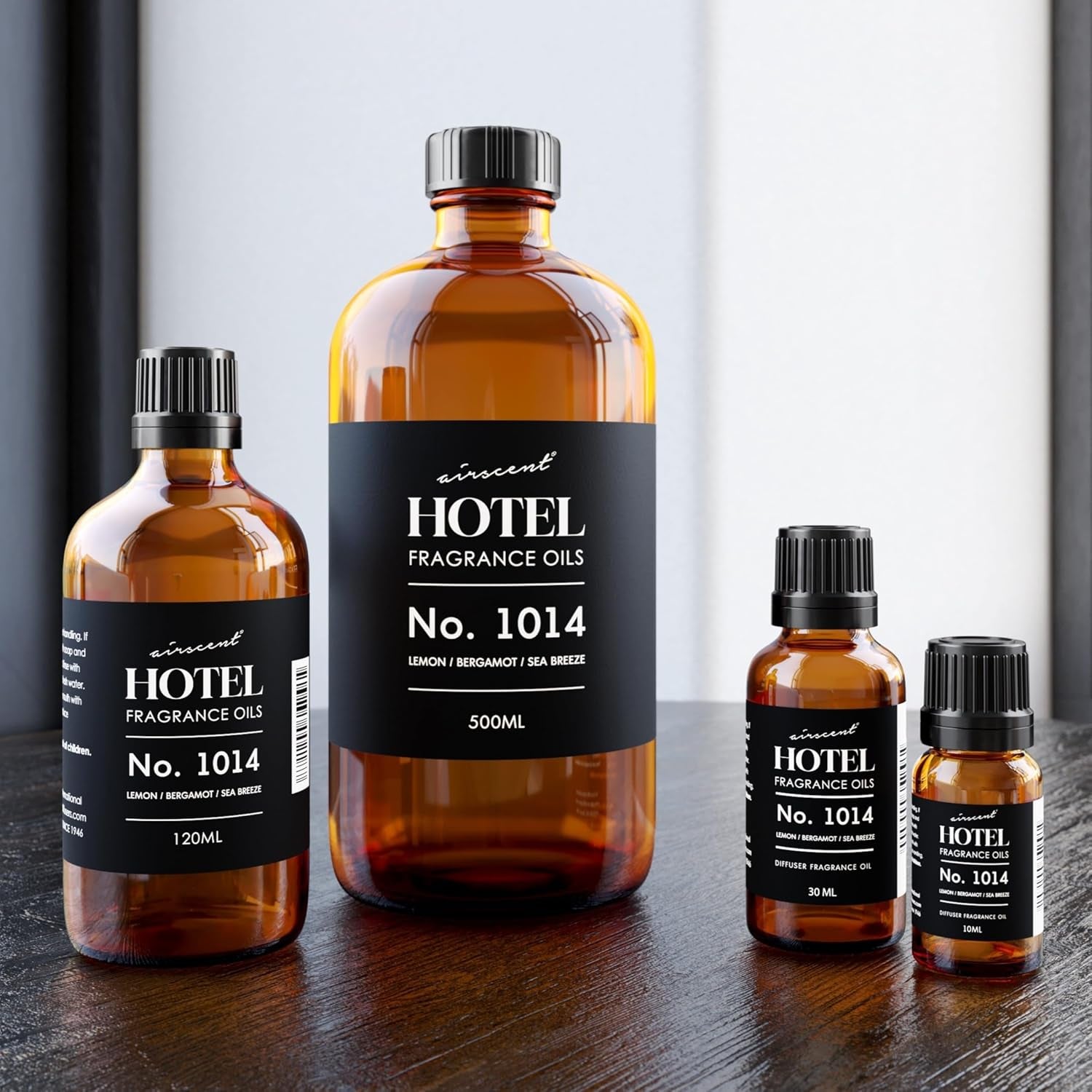 Airscent Hotel Diffuser Oil No. 1014 Inspired by the Iconic 5-Star Hotel Seaside Scent - Lemon Bergamot Sea Breeze - 10 Ml .34 Fl Oz - Fragrance Oil for Ultrasonic and Waterless Diffusers and Crafting