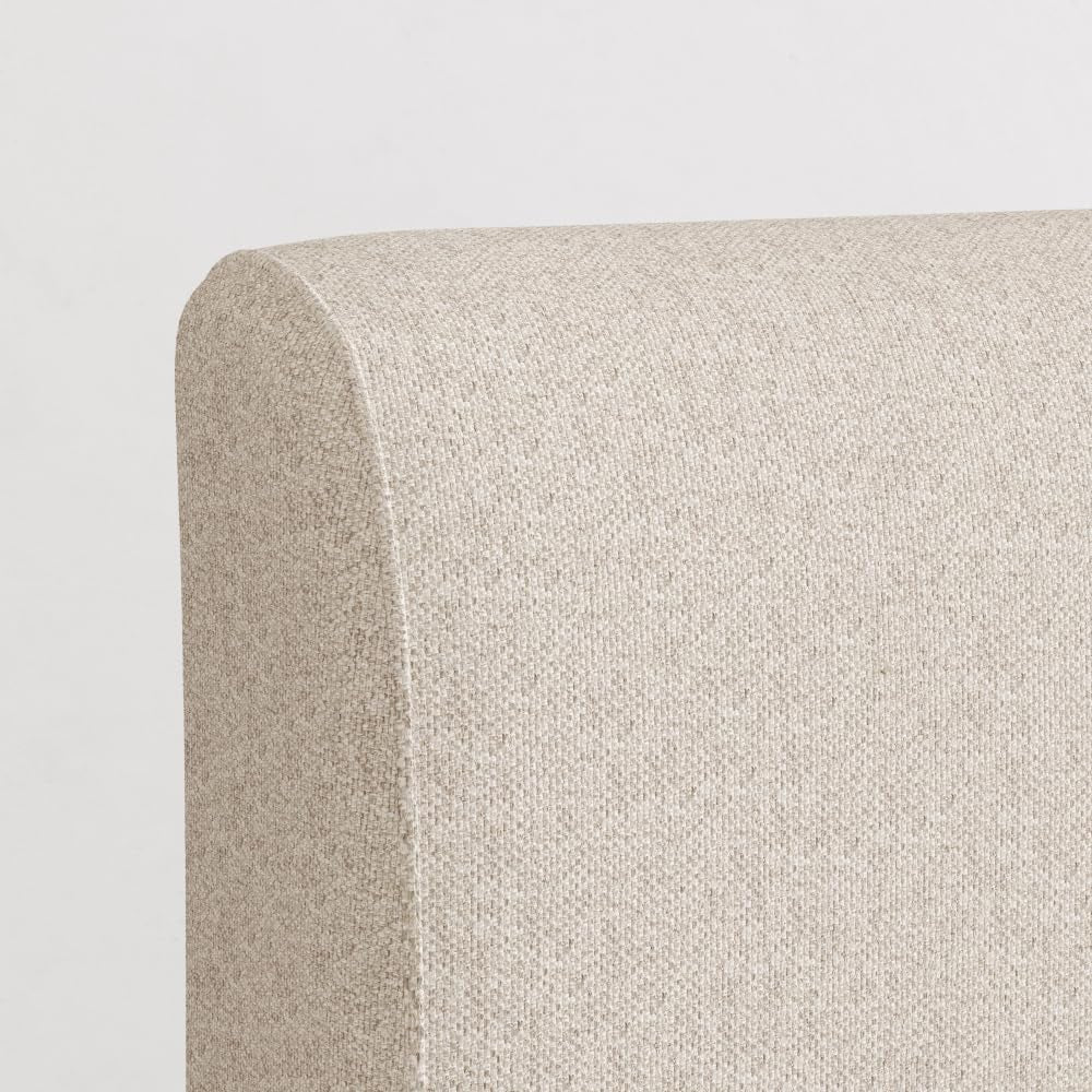 Upholstered Headboard - Queen - Linen - Attachable to Bamboo Bed Frame (Sold Seperately) - Easy Tool Free Set up - Contemporary and Durable