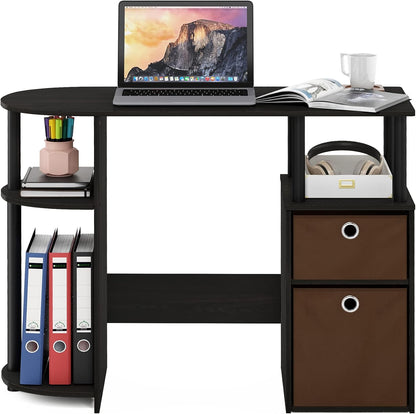 Jaya Computer Study Desk with Bin, Brown