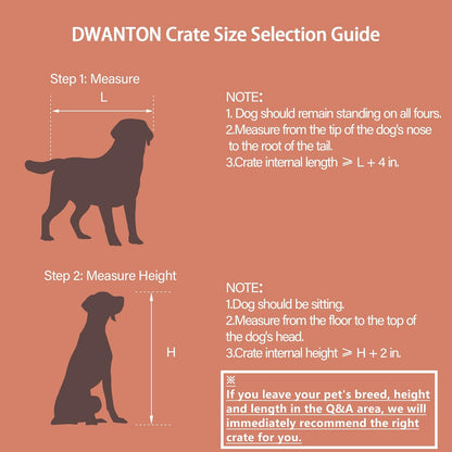 Dog Crate Furniture with Cushion, Wooden Kennel Table with Double Doors, Indoor Dog House, Extra Large Size, 43.3" L, Dark Gray