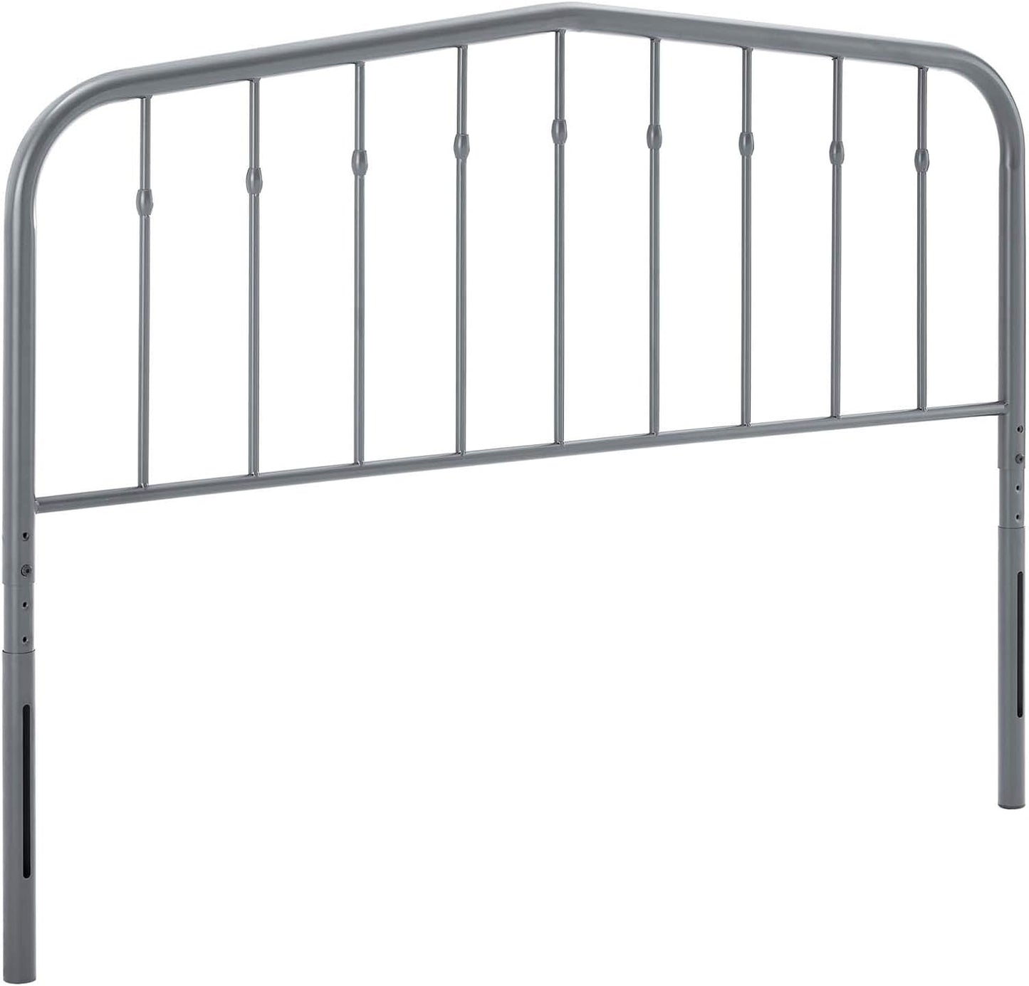 Lennon Modern Farmhouse Metal Twin Headboard in Gray
