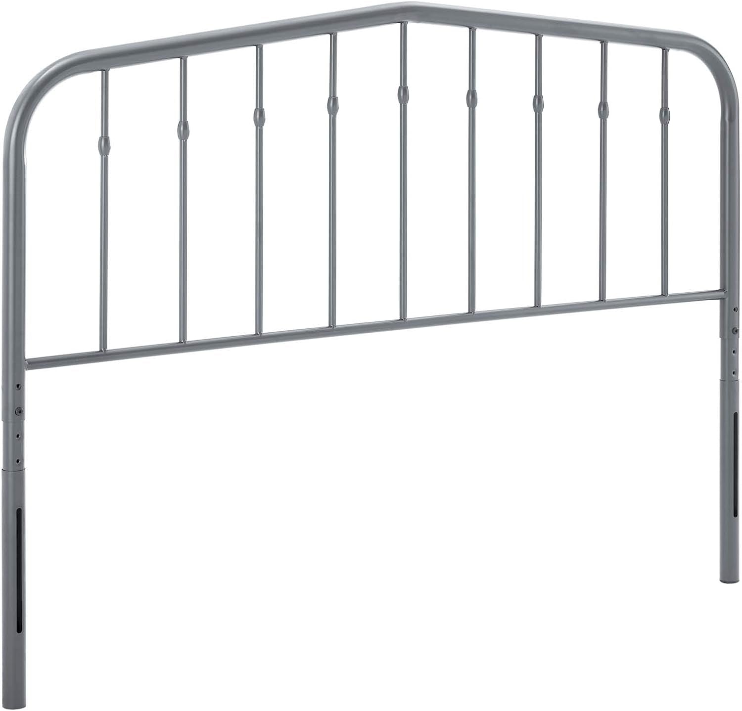 Lennon Modern Farmhouse Metal Twin Headboard in Gray