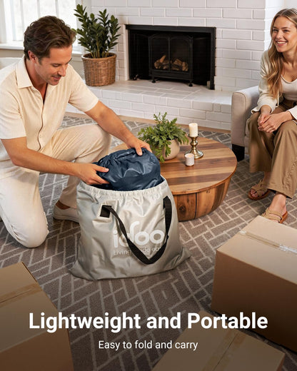 Queen Air Mattress with Built in Pump, 18 Raised Comfort Inflatable Blow up Mattress, Upgraded Support Structure Portable Air Bed for Camping, Guests and Home, Colchon Inflable, 650Lbs Max