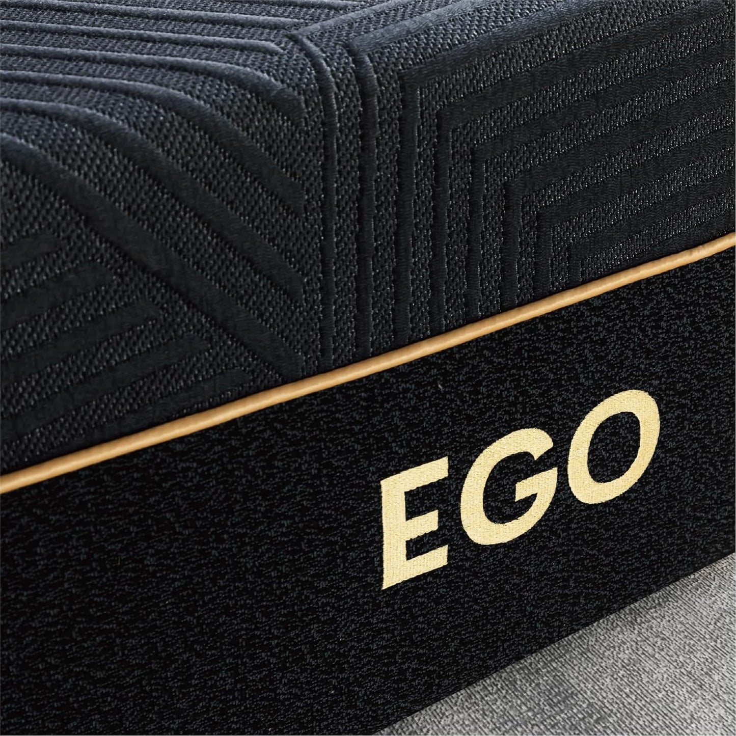 EGOHOME 14 Inch King Size Memory Foam Mattress for Back Pain, Cooling Copper Gel Bed in a Box, Foam Made in USA, Certipur-Us Certified, Therapeutic Medium Firm, 76X80X14 Black