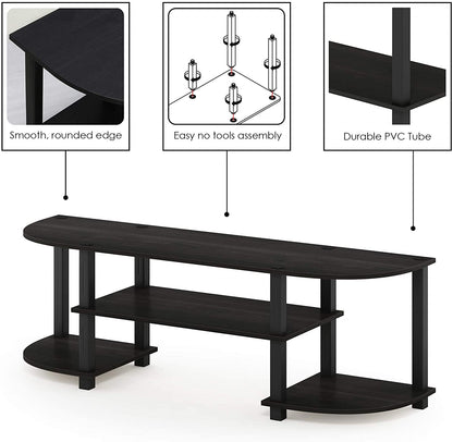 Turn-S-Tube Wide TV Entertainment Center, Espresso/Black