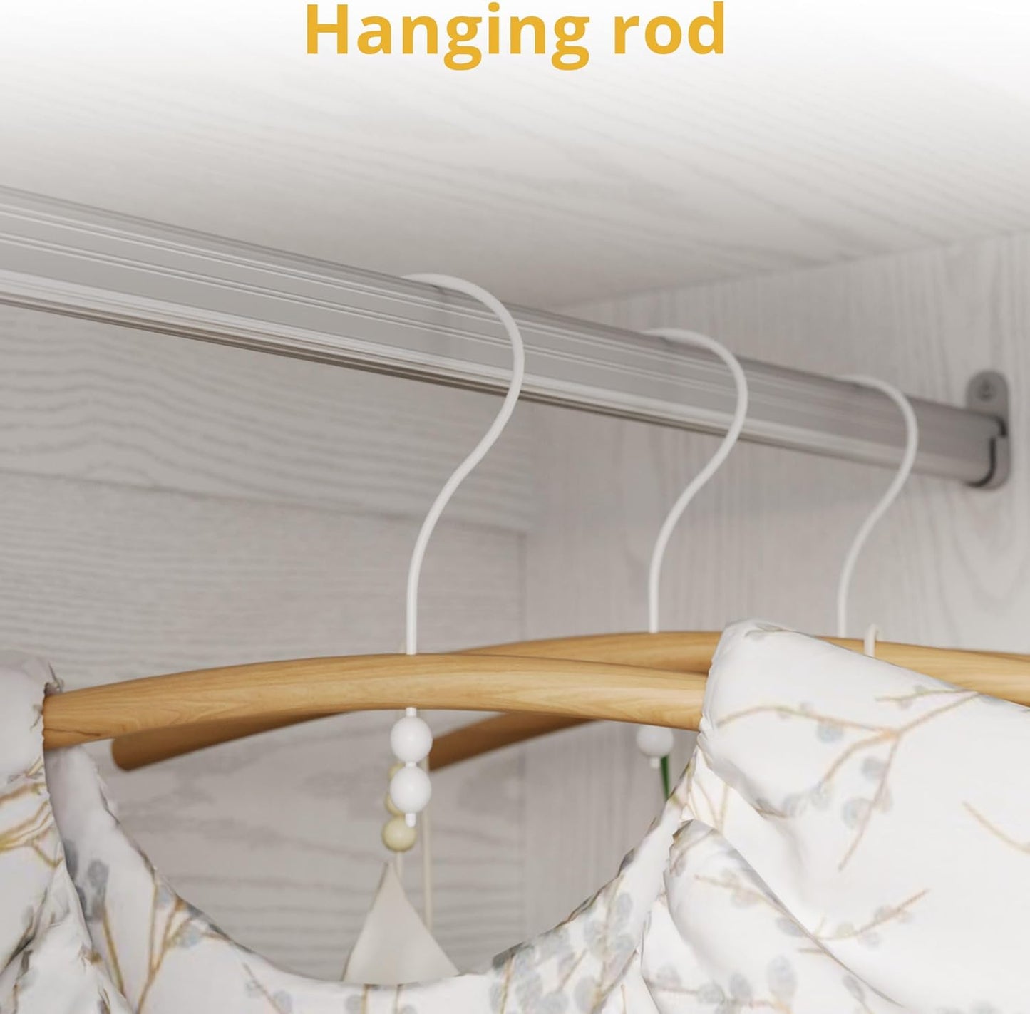 Armoire Wardrobe Closet with Mirror, 70” Wooden Wardrobe Cabinet with 4 Doors, 2 Open Storage Shelves, Freestanding Bedroom Armoire with 3 Hooks & Hanging Rod for Home Room, White