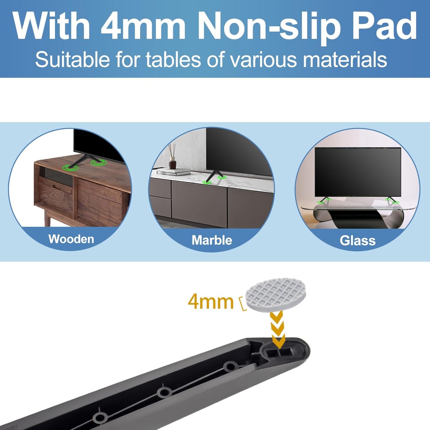 Base Stand for TCL Smart Tv - Fit for Select Models for 28" 32" 40" 43" 49" 50" 55" 65" Tvs, Please Read All Descriptions, 32S305 32S301 40S355 40S325 43S425 43S431 50S431 65S433, Not Universal Legs