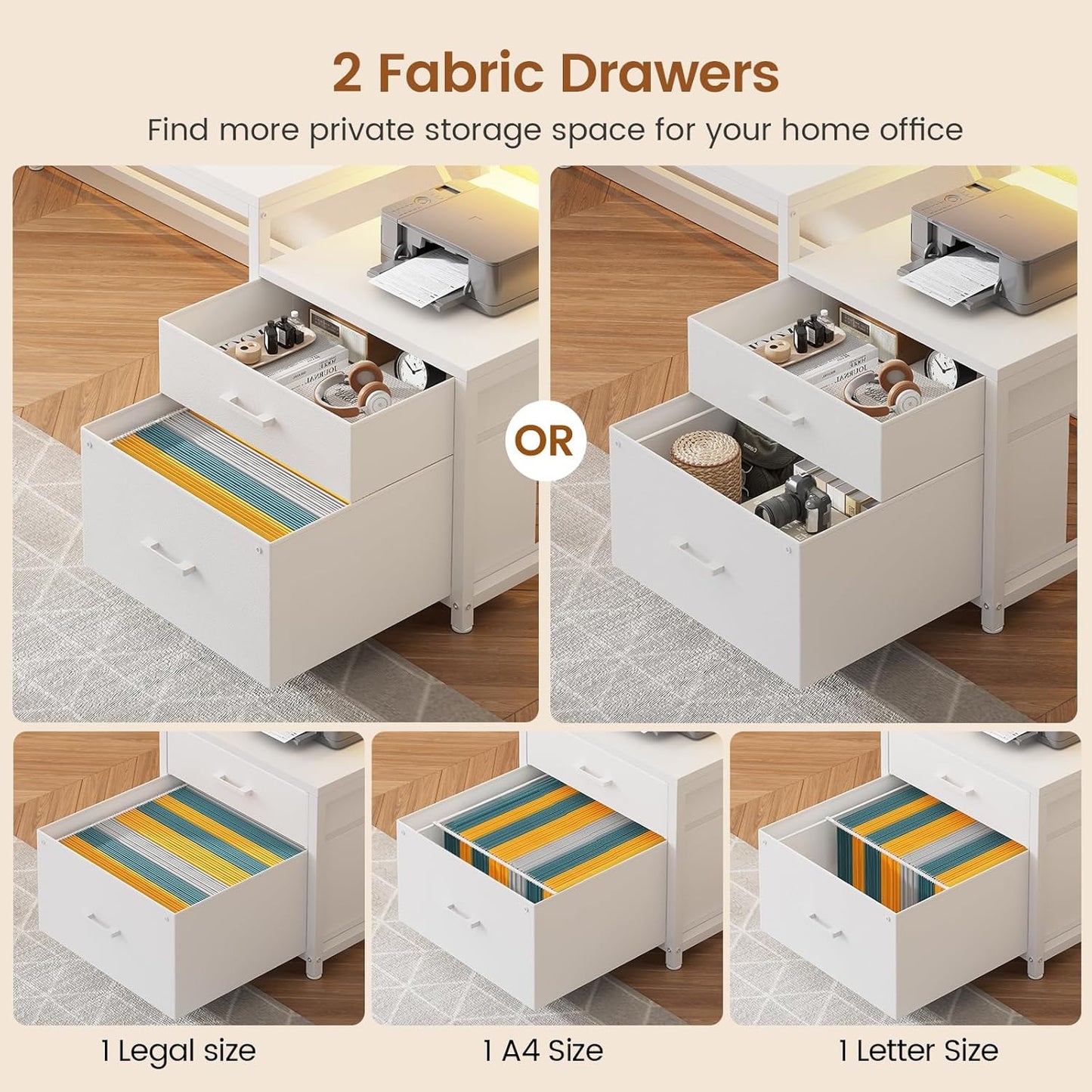 Corner Computer Desk, Reversible L Shaped Computer Desk with Drawers and Power Outlet, 78.7” Large Gaming Desk with Led Lights, Storage Shelves and Display Cabinet for Home Office, White