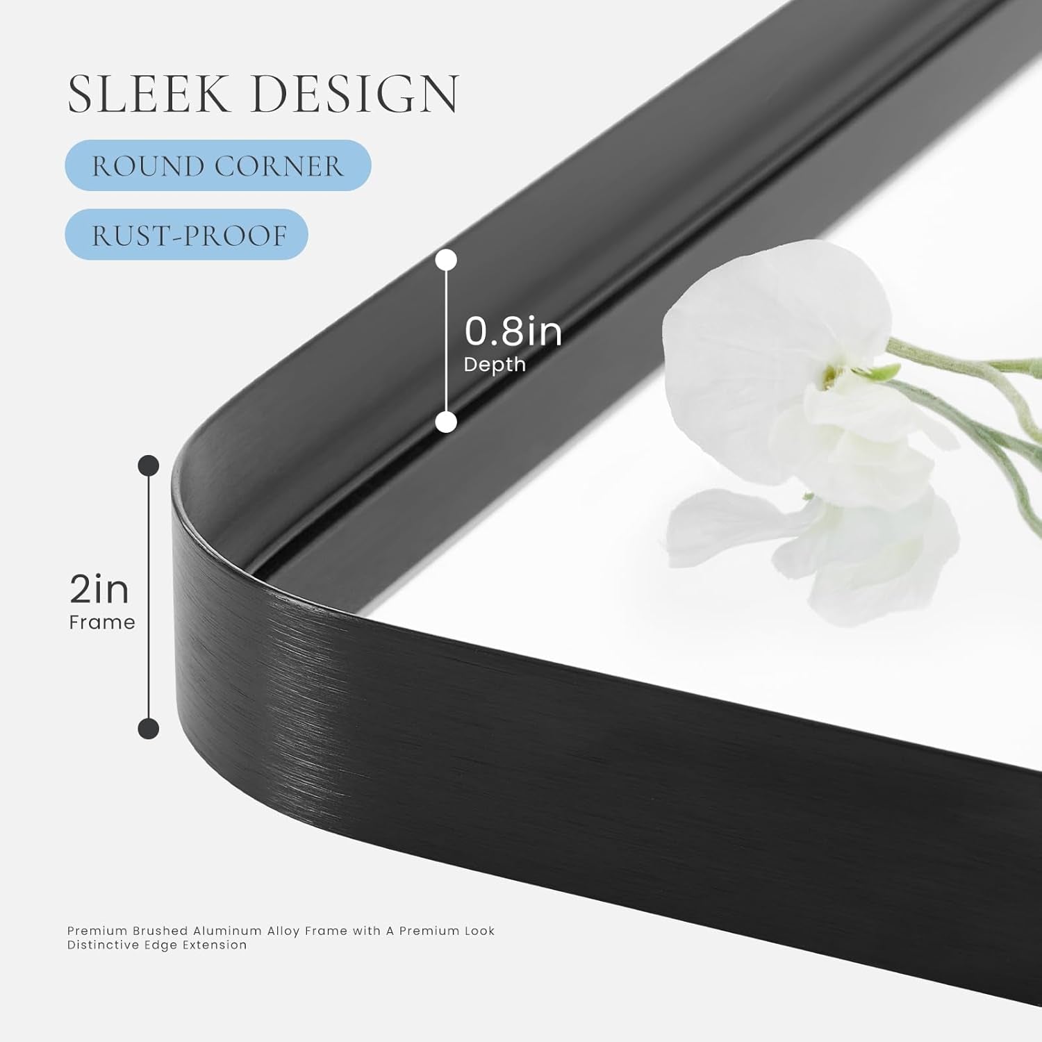 Black Bathroom Vanity Mirror for Wall, 22X30 Inch Metal Framed Wall Mirror Farmhouse Rectangle, Anti-Rust, Tempered Glass, Hangs Horizontally or Verticall