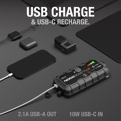 Boost GB40: 1000A Ultrasafe Jump Starter – 12V Lithium Battery Booster Pack, Portable Jump Box, Power Bank & Jumper Cables - for 6.0L Gas and 3.0L Diesel Engines