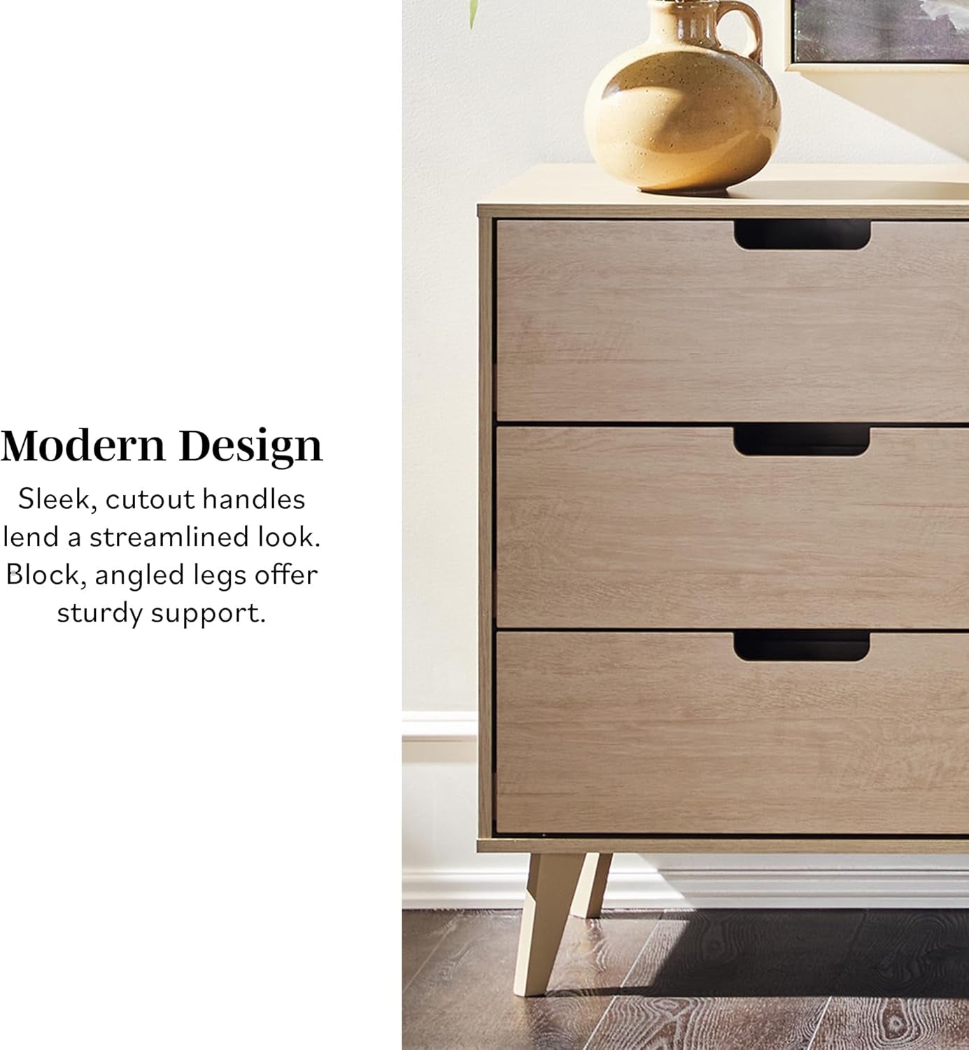 Modern 6-Drawer Dresser Bedroom Storage Organizer, 52 Inch, Riviera