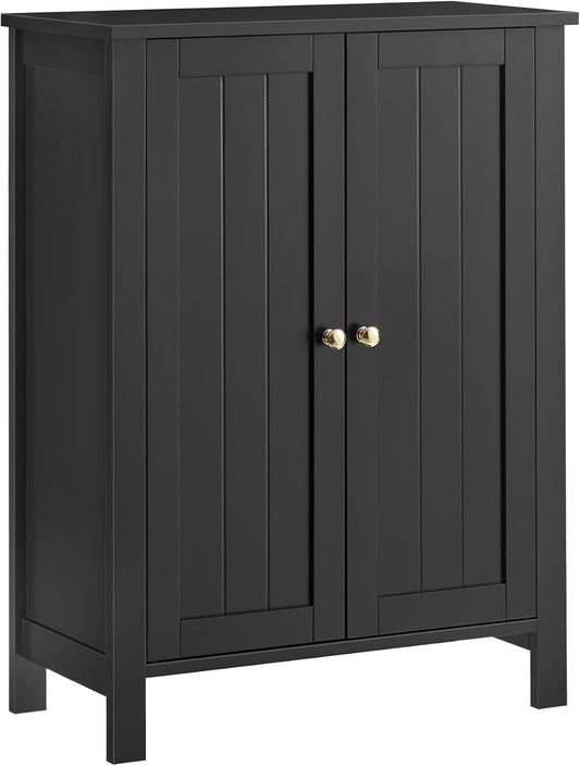 Bathroom Floor Storage Cabinet, Freestanding Bathroom Storage Unit with 2 Adjustable Shelves, 11.8 X 23.6 X 31.5 Inches, Ink Black UBCB060B01