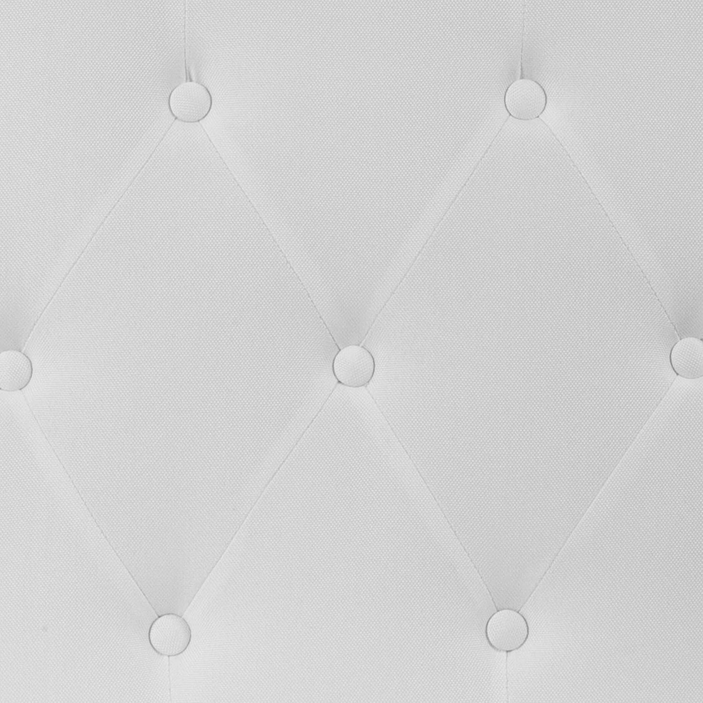 Cambridge Tufted Upholstered Twin Size Headboard in White Fabric