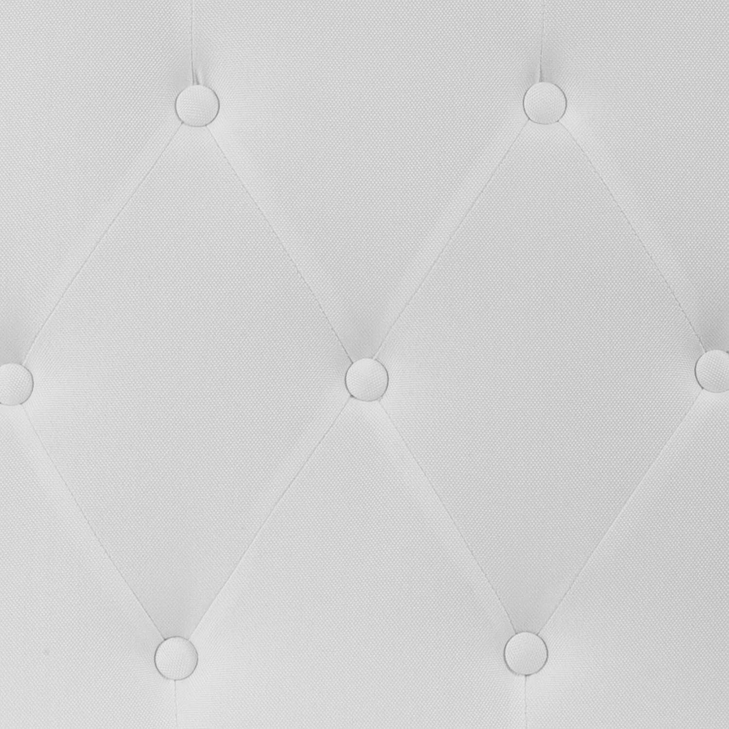 Cambridge Tufted Upholstered Twin Size Headboard in White Fabric