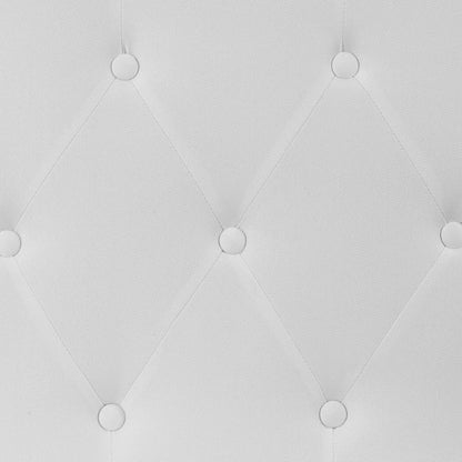 Cambridge Tufted Upholstered Twin Size Headboard in White Fabric