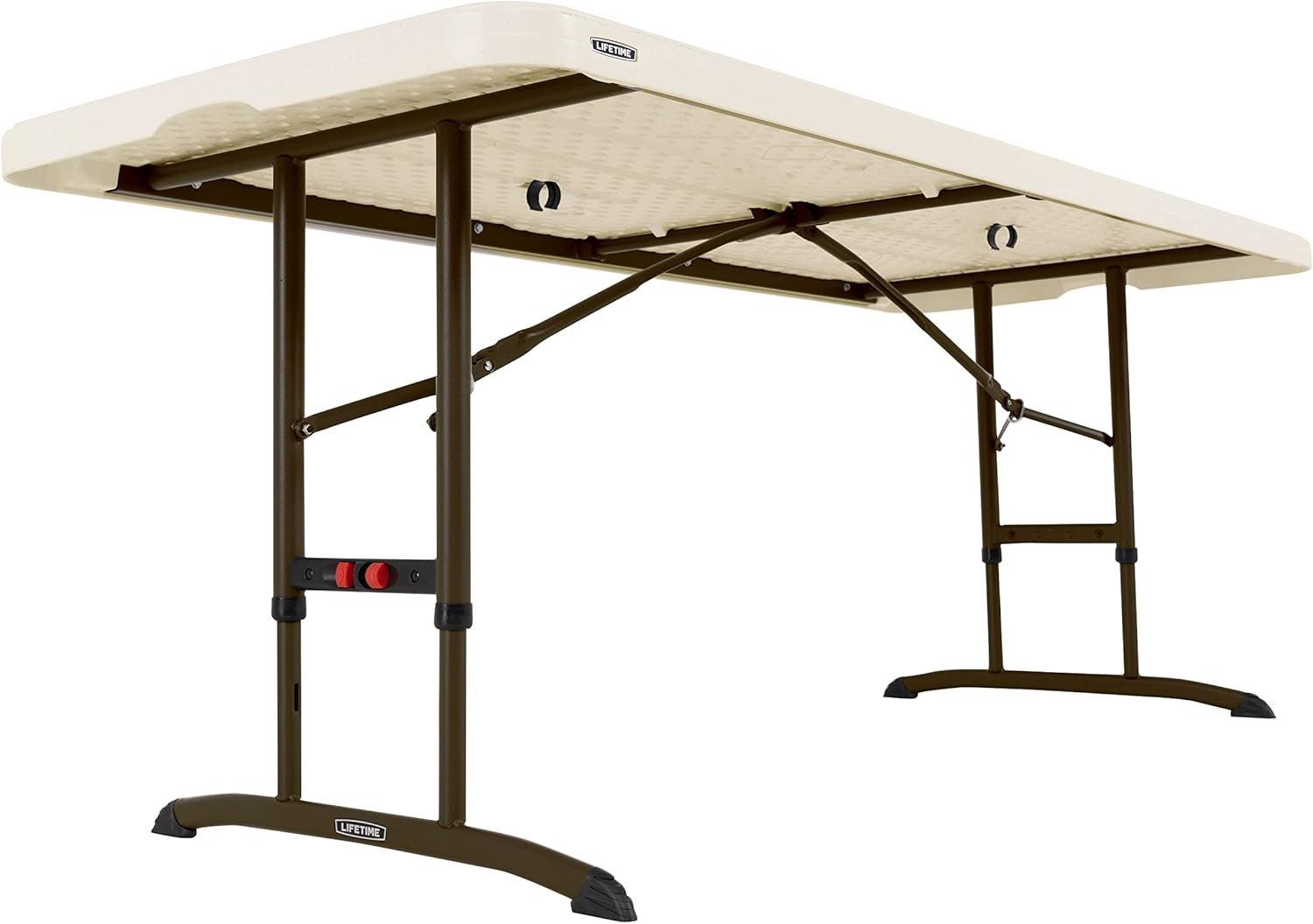 6-Foot Adjustable Height Nesting Table, Commercial, Almond