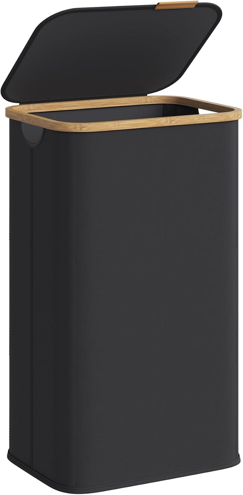 Laundry Hamper, Laundry Basket with Lid, Foldable Storage Basket, Bamboo Frame, for Bedroom, Living Room, Oxford Fabric, 26.4 Gal. (100 L), Ink Black ULCB518BH01