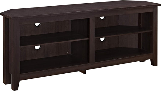 Maxwell Classic 2 Shelf Corner TV Stand for Tvs up to 65 Inches, 58 Inch, Espresso
