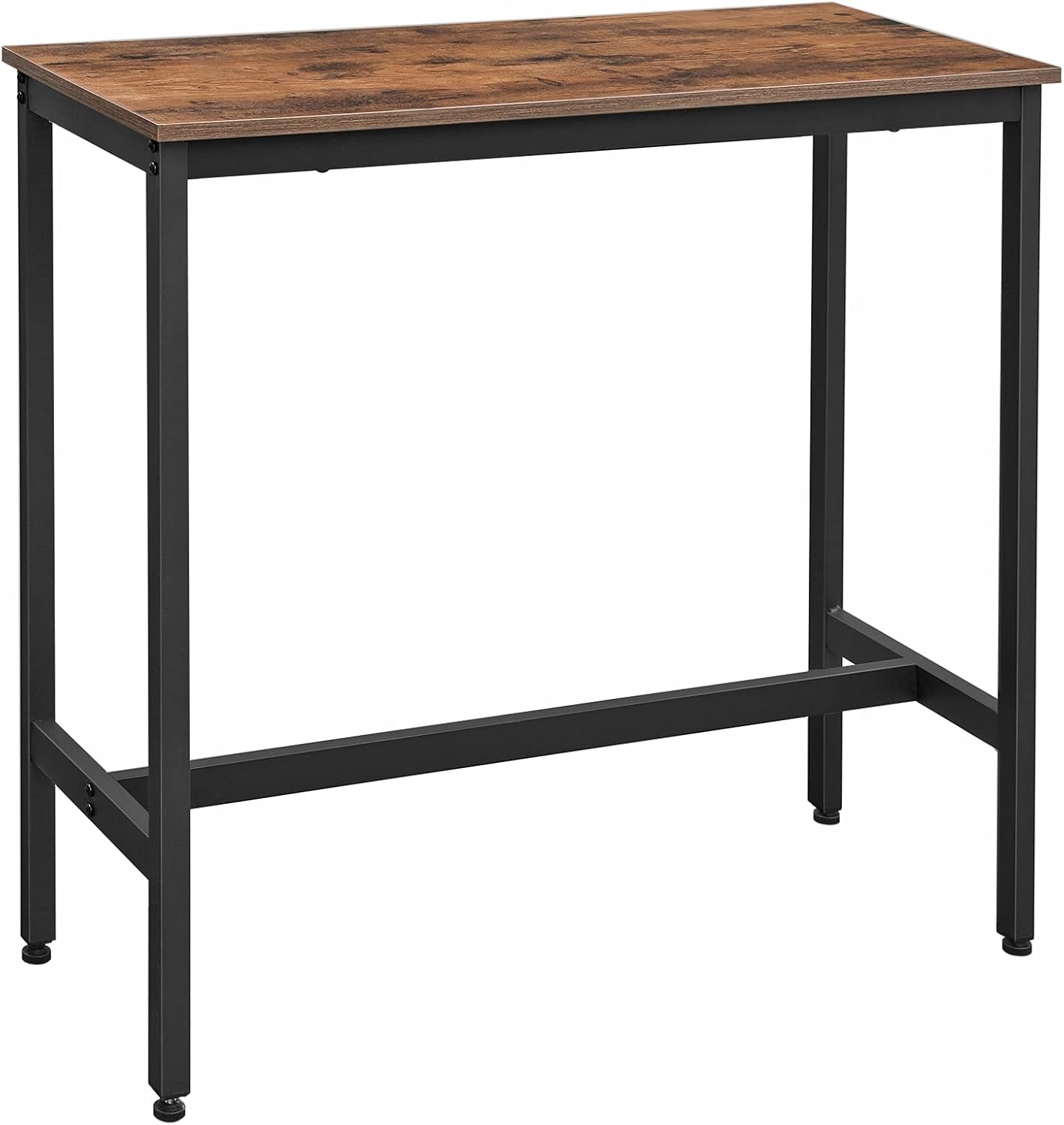 Bar Table, Narrow Long Kitchen Dining Table, Sturdy Metal Frame, Industrial, 15.7 X 63 X 35.4 Inches, Rustic Brown and Ink Black ULBT160K01V1